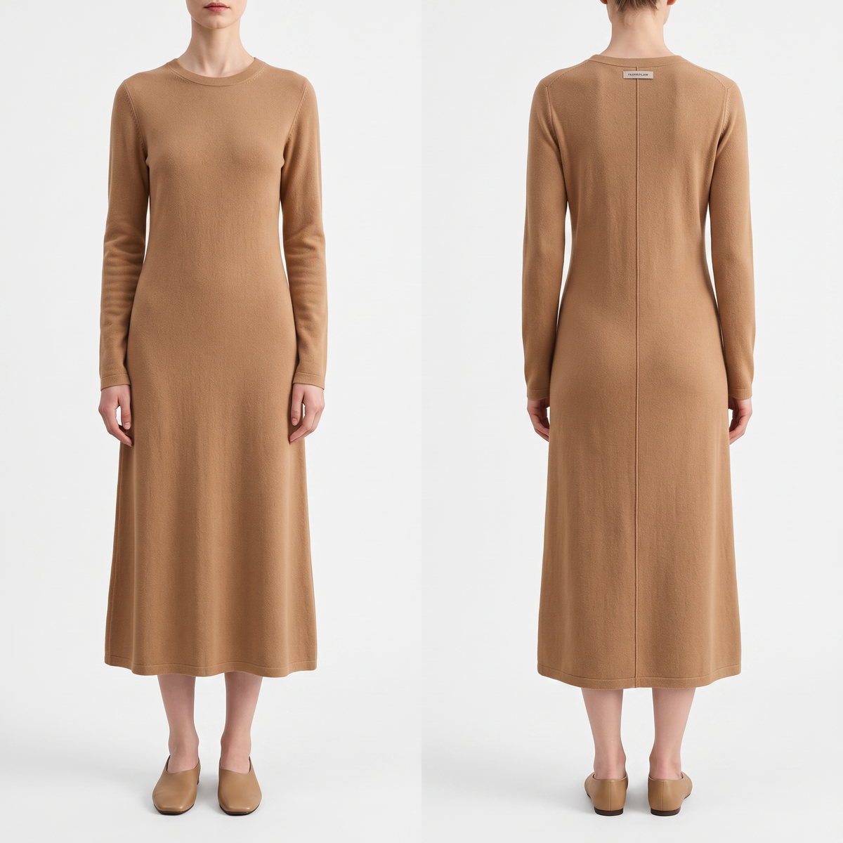 Cotton Knit Midi Dress