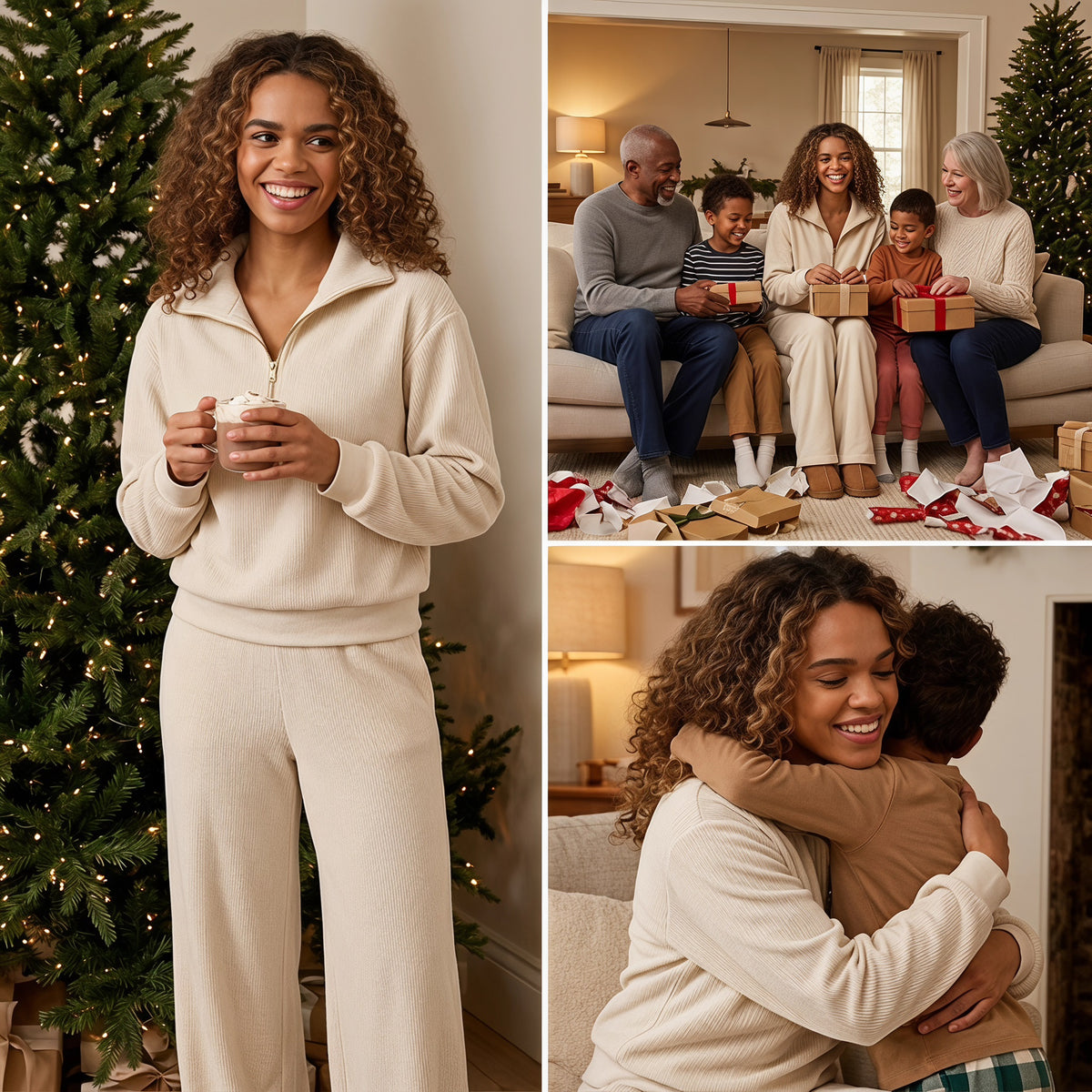 Soft Rib Quarter-Zip Set