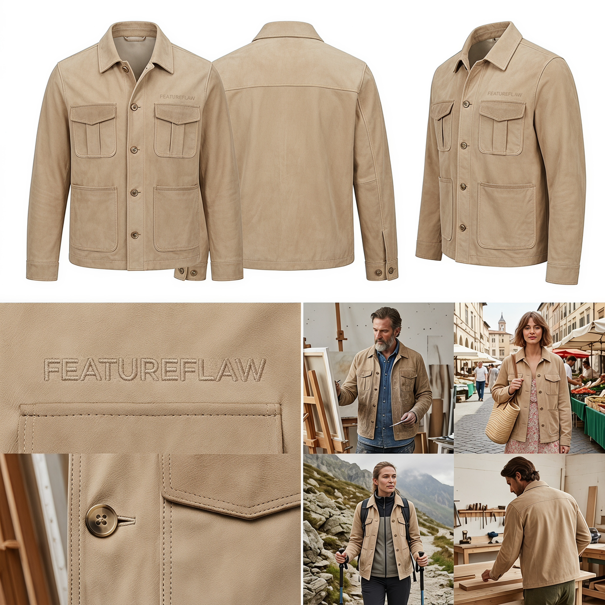 Suede Safari Jacket